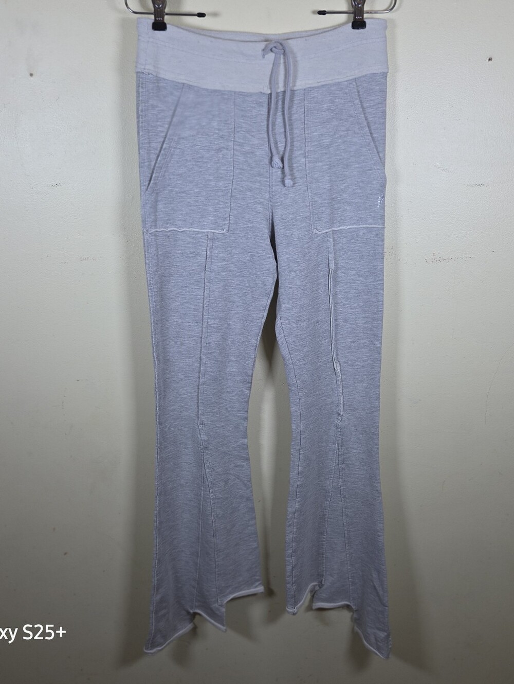Free People FP Movement Quick Jab Flare Pants asymmetrical split flare hem Small
